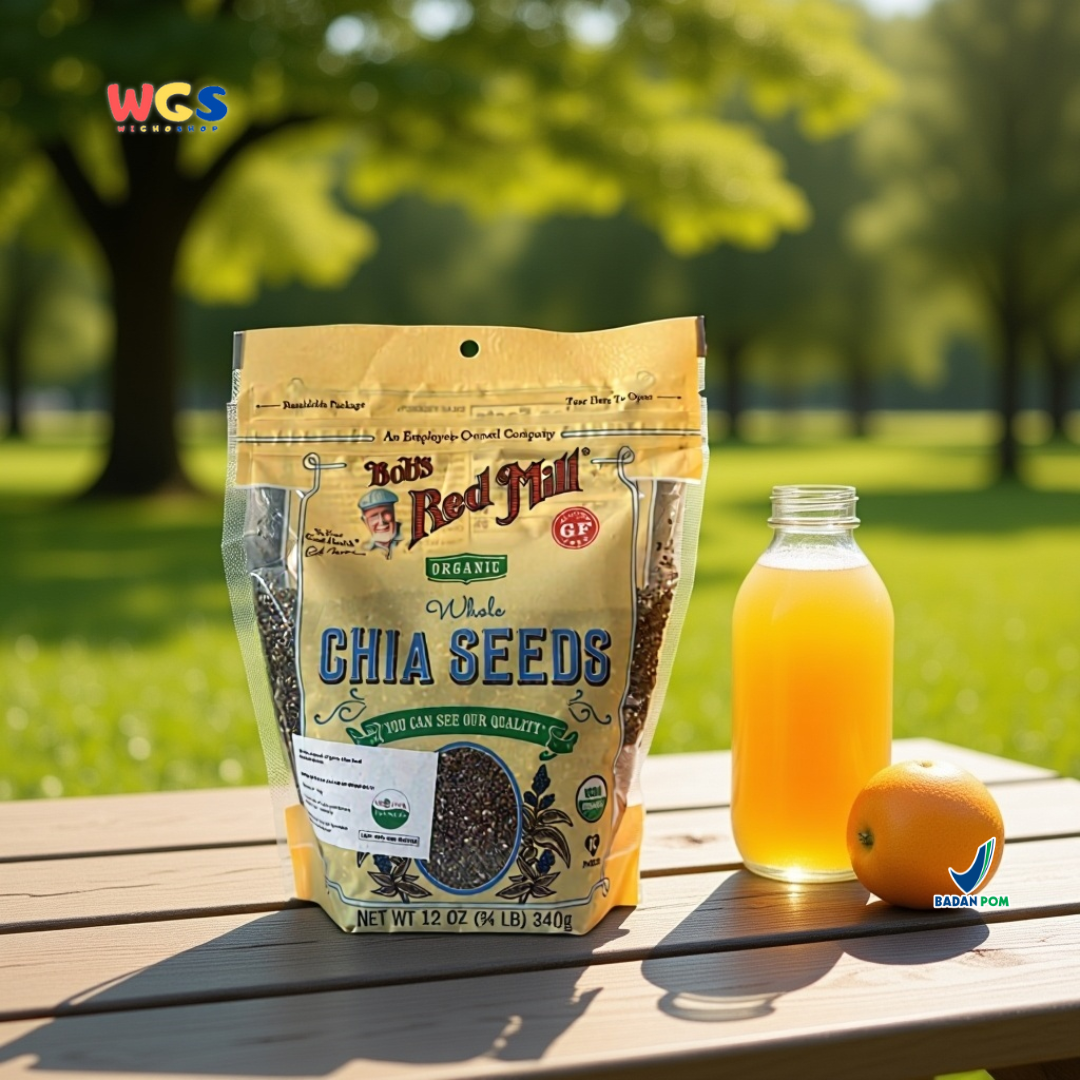 Bob’s Red Mill Organic Whole Chia Seeds 340g – Chia Seed Organik Kaya Serat & Omega 3