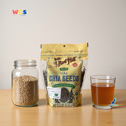 Bob’s Red Mill Organic Whole Chia Seeds 340g – Chia Seed Organik Kaya Serat & Omega 3