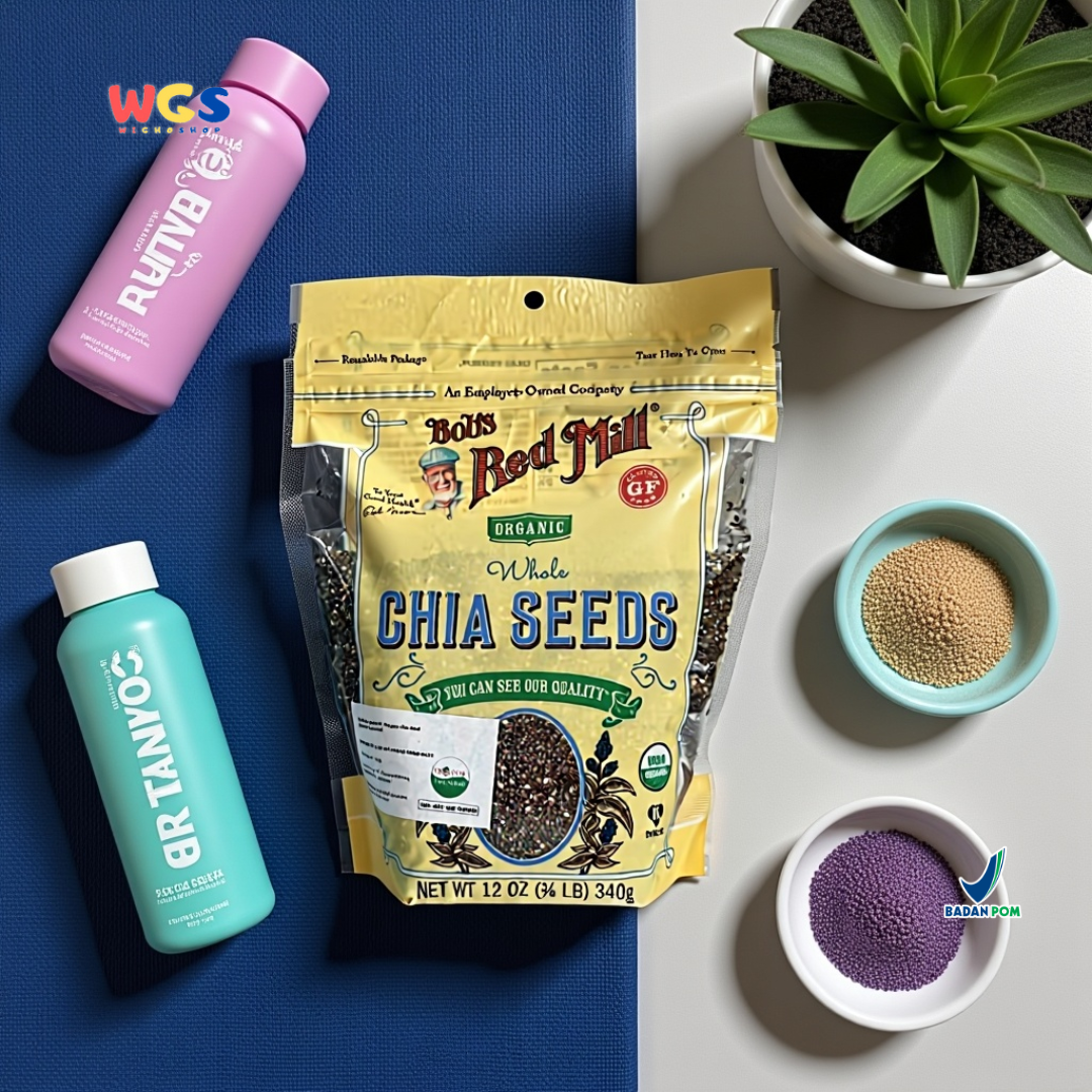 Bob’s Red Mill Organic Whole Chia Seeds 340g – Chia Seed Organik Kaya Serat & Omega 3