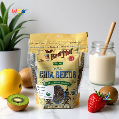 Bob’s Red Mill Organic Whole Chia Seeds 340g – Chia Seed Organik Kaya Serat & Omega 3