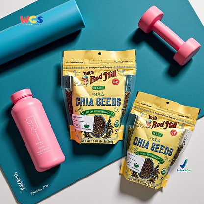 Bob’s Red Mill Organic Whole Chia Seeds 340g – Chia Seed Organik Kaya Serat & Omega 3