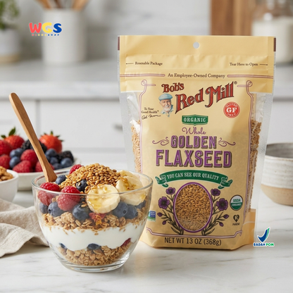 Bob's Red Mill Organic Whole Golden Flaxseed 368g - Biji Rami Emas Organik Gluten Free Baking