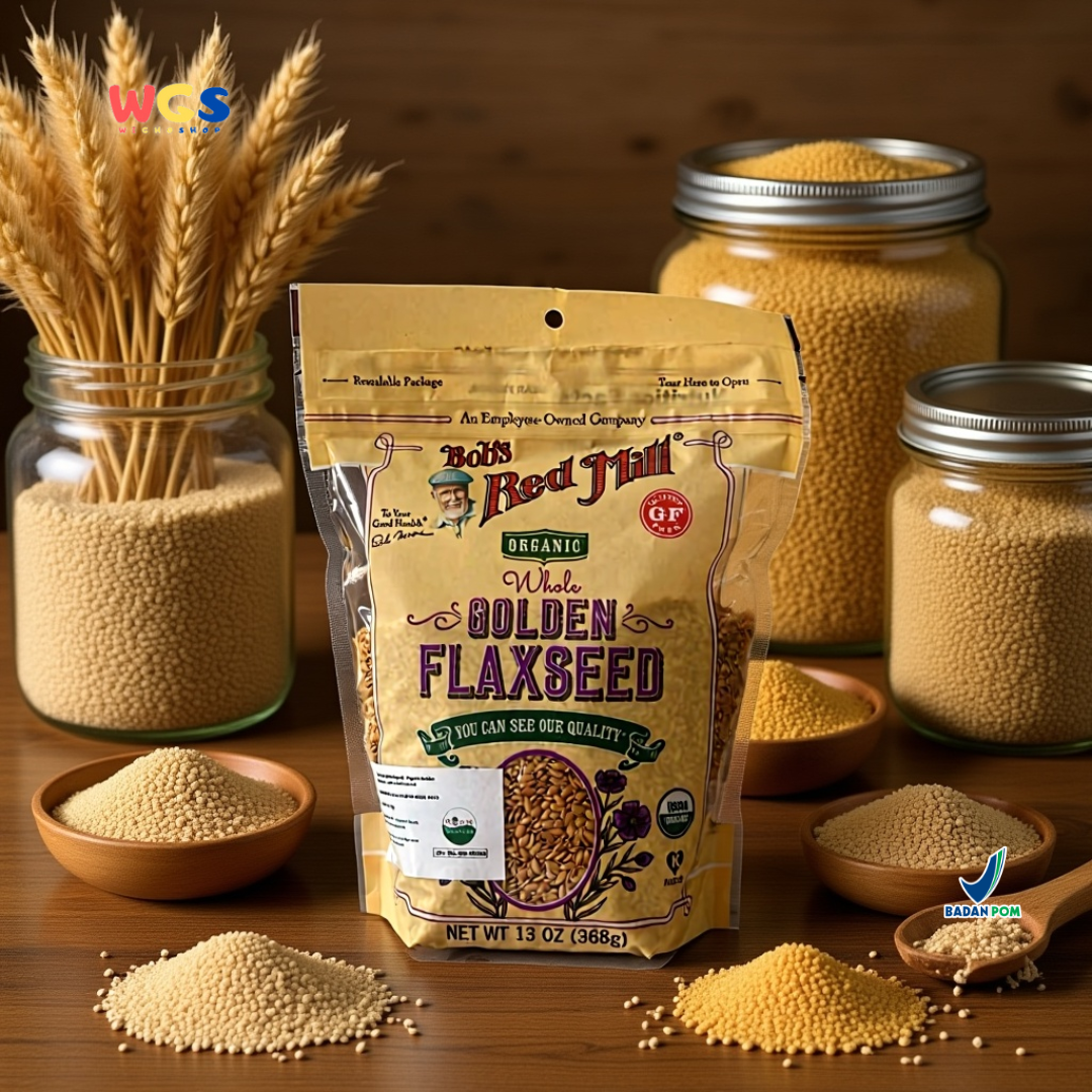 Bob’s Red Mill Organic Whole Golden Flaxseed 368g – Biji Rami Utuh Organik Kaya Serat & Omega-3