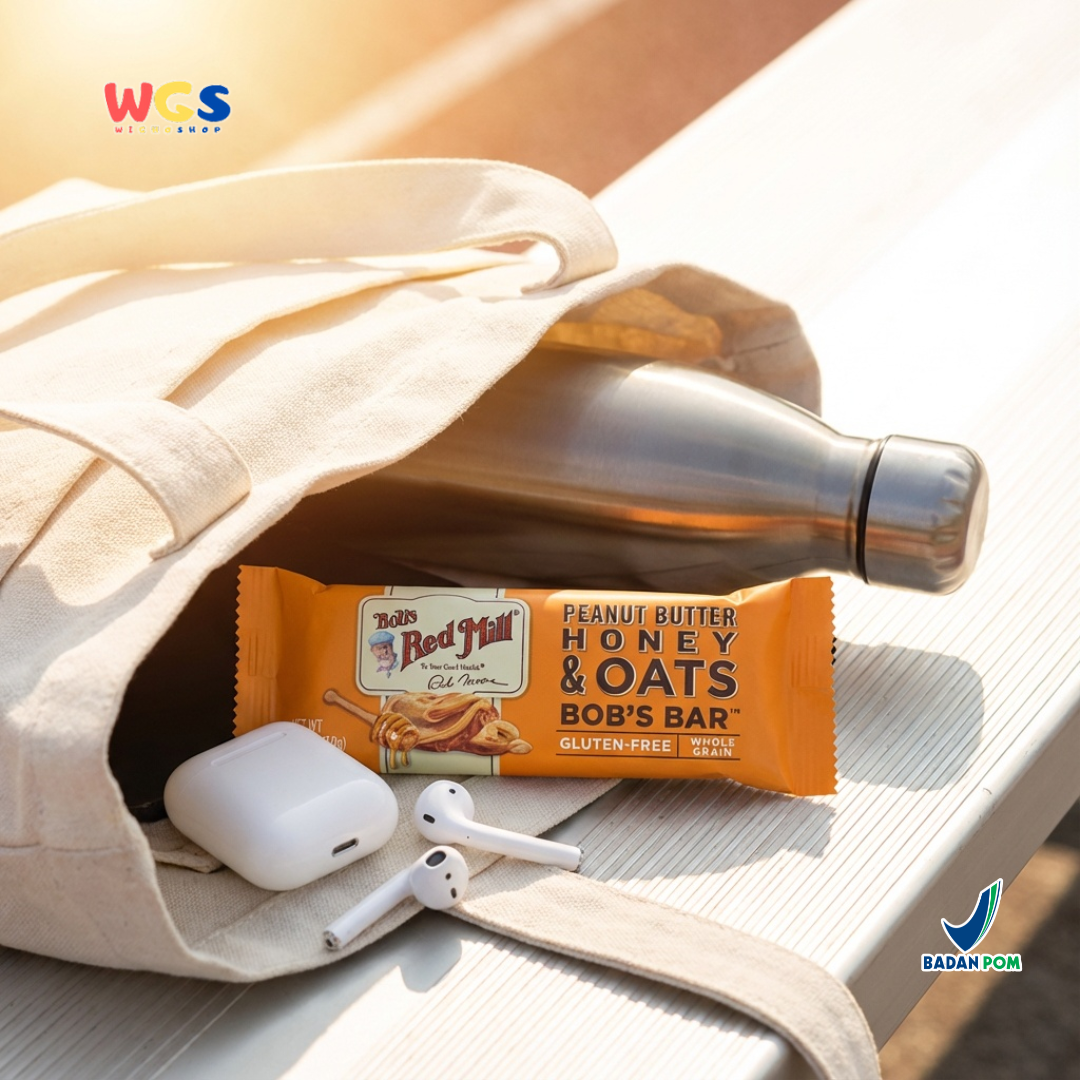 Bob’s Red Mill Peanut Butter Honey & Oats Bar 50g – Snack Oat Gandum Utuh Selai Kacang & Madu