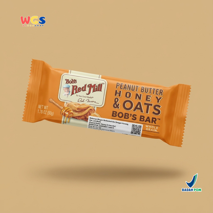 Bob’s Red Mill Peanut Butter Honey & Oats Bar 50g – Snack Oat Gandum Utuh Selai Kacang & Madu