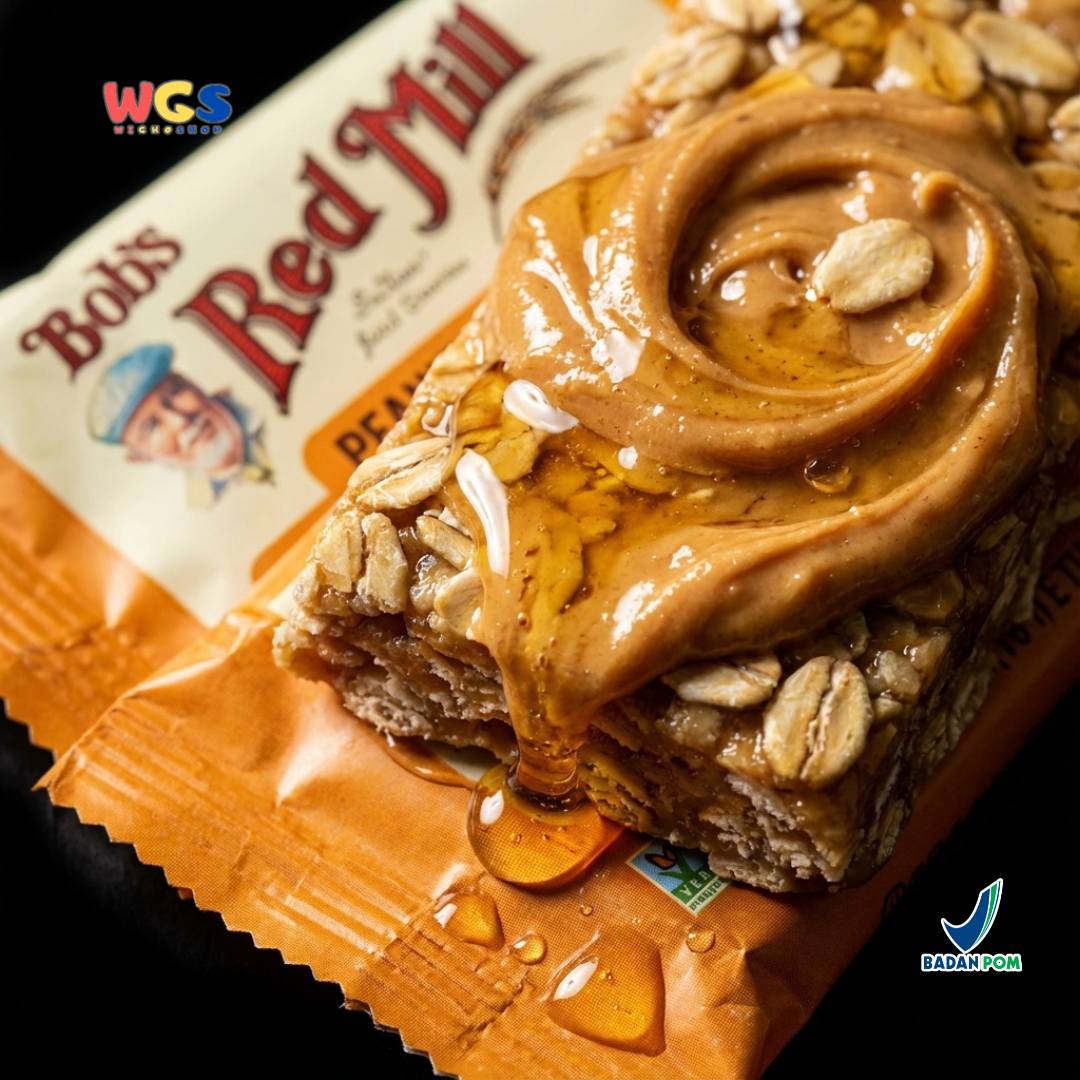 Bob’s Red Mill Peanut Butter Honey & Oats Bar 50g – Snack Oat Gandum Utuh Selai Kacang & Madu