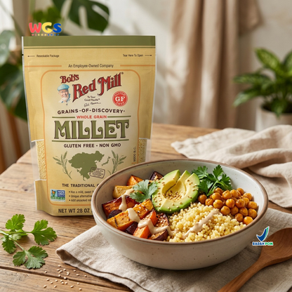 Bob's Red Mill Whole Grain Millet 794g - Milet Gluten Free Non GMO Pengganti Nasi Bubur Salad Baking