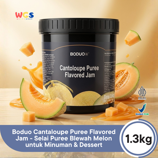 BODUO Cantaloupe Puree Flavored Jam 1.3kg – Premium Melon Flavored Jam
