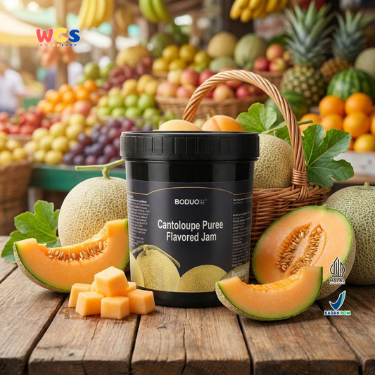 BODUO Cantaloupe Puree Flavored Jam 1.3kg – Premium Melon Flavored Jam