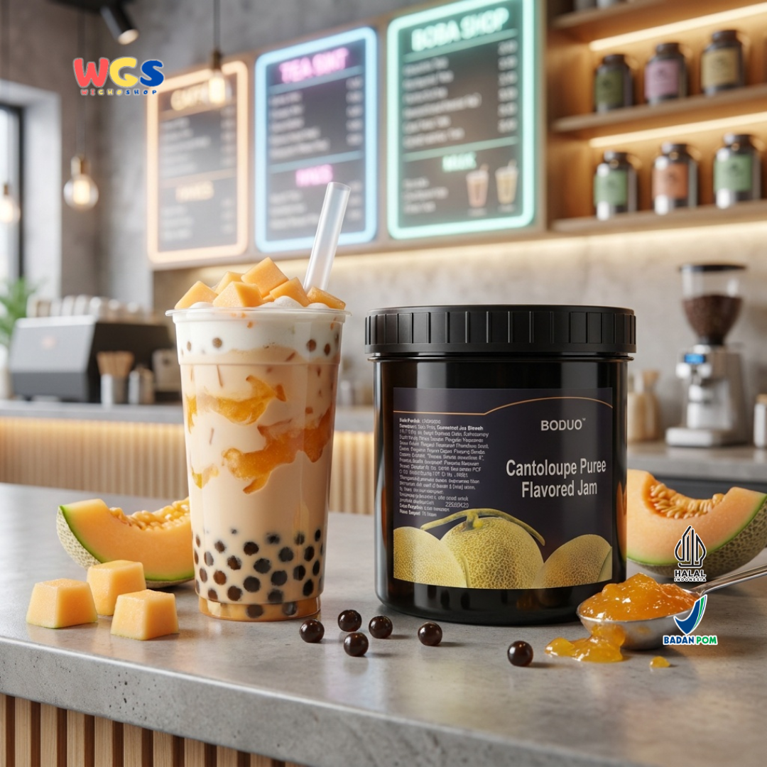 BODUO Cantaloupe Puree Flavored Jam 1.3kg – Premium Melon Flavored Jam
