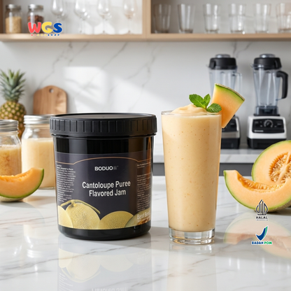 BODUO Cantaloupe Puree Flavored Jam 1.3kg – Premium Melon Flavored Jam