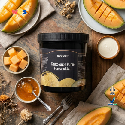 BODUO Cantaloupe Puree Flavored Jam 1.3kg – Premium Melon Flavored Jam