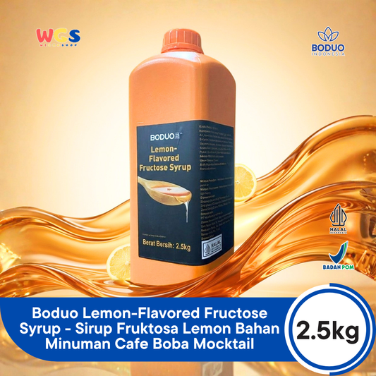 Boduo Lemon-Flavored Fructose Syrup 2.5kg - Sirup Fruktosa Lemon Bahan Minuman Cafe Boba Mocktail