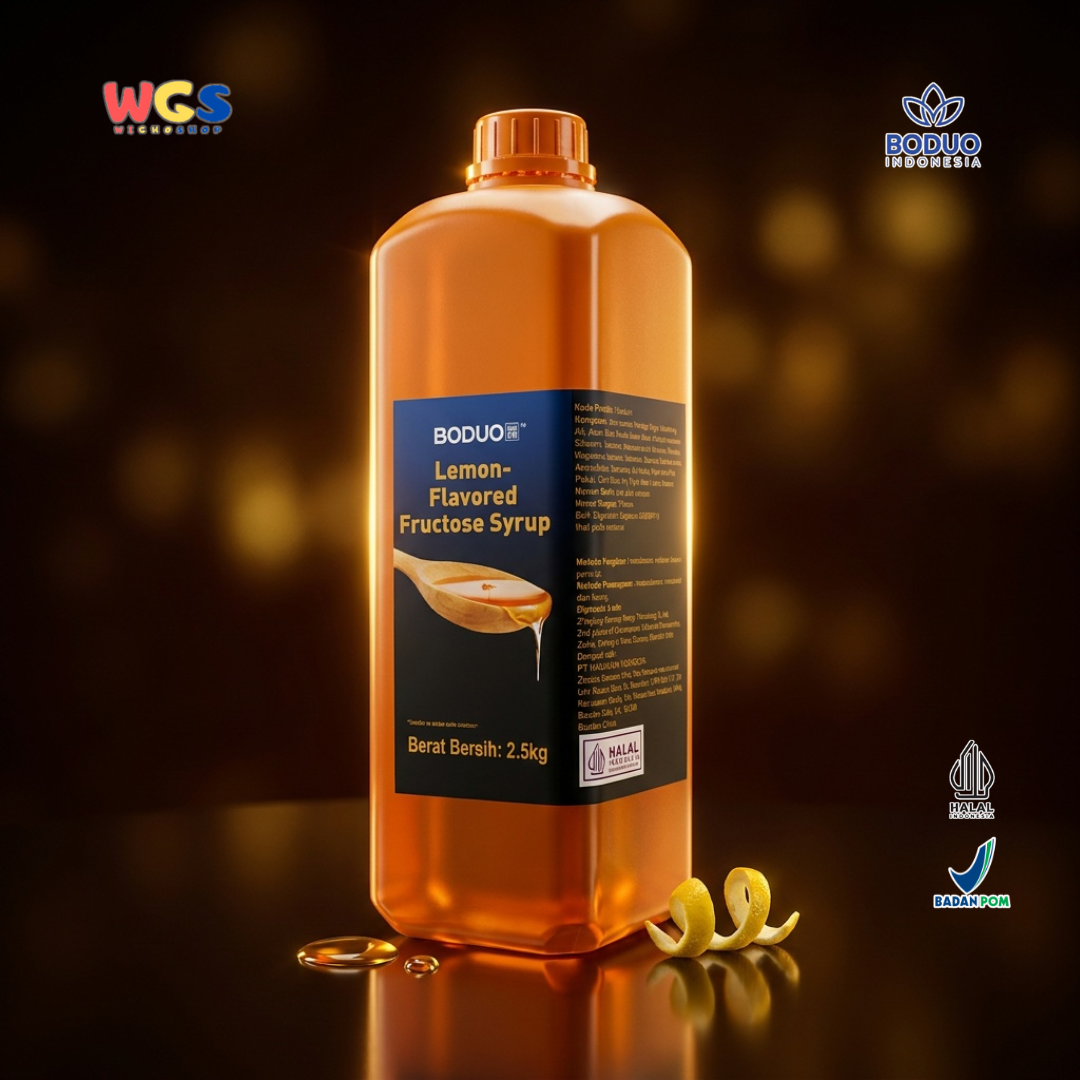 Boduo Lemon-Flavored Fructose Syrup 2.5kg - Sirup Fruktosa Lemon Bahan Minuman Cafe Boba Mocktail