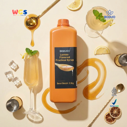 Boduo Lemon-Flavored Fructose Syrup 2.5kg - Sirup Fruktosa Lemon Bahan Minuman Cafe Boba Mocktail