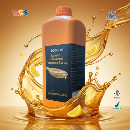 Boduo Lemon-Flavored Fructose Syrup 2.5kg - Sirup Fruktosa Lemon Bahan Minuman Cafe Boba Mocktail