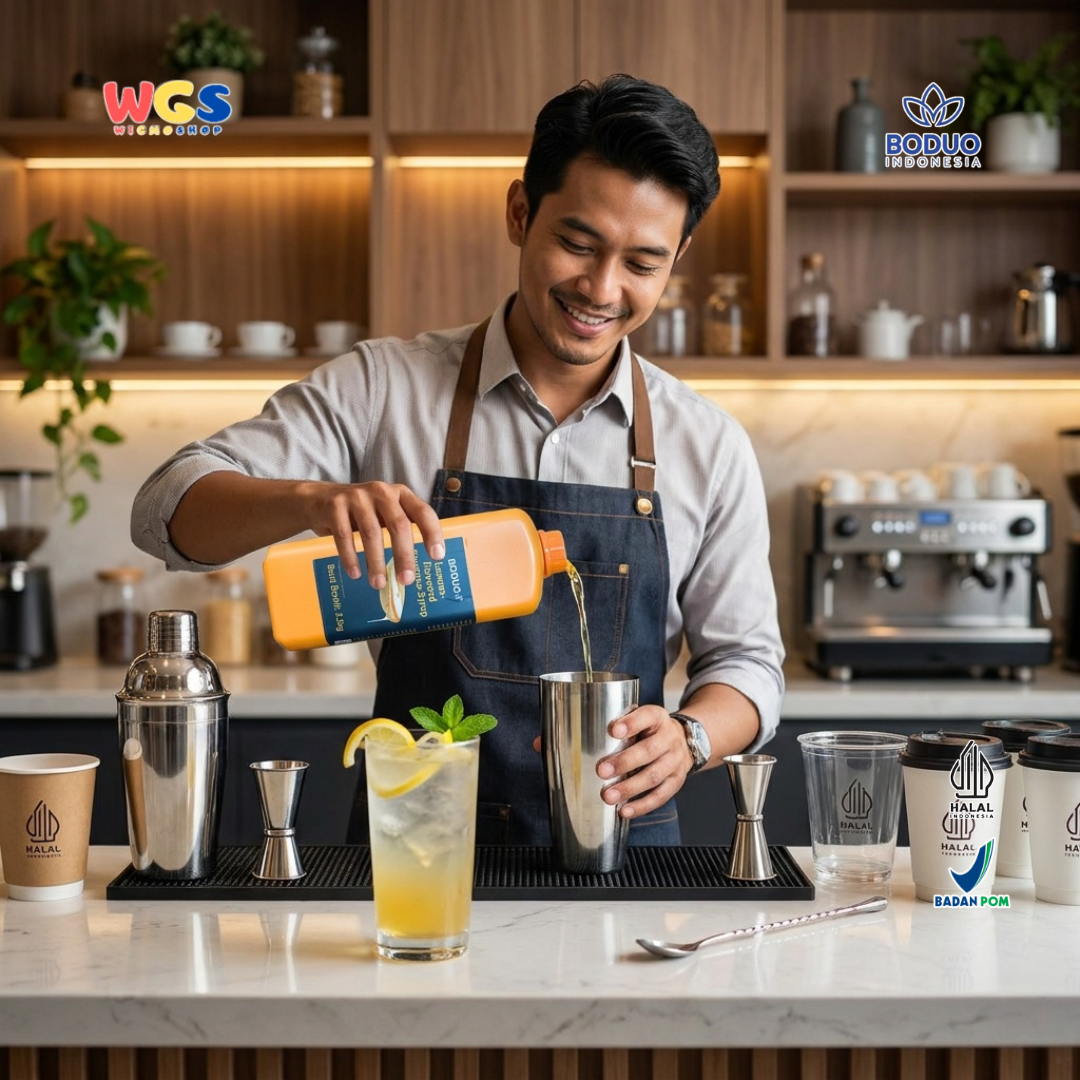 Boduo Lemon-Flavored Fructose Syrup 2.5kg - Sirup Fruktosa Lemon Bahan Minuman Cafe Boba Mocktail