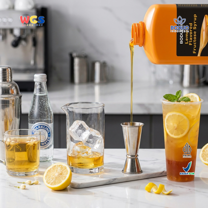 Boduo Lemon-Flavored Fructose Syrup 2.5kg - Sirup Fruktosa Lemon Bahan Minuman Cafe Boba Mocktail