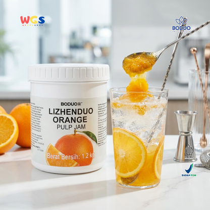 Boduo Lizhenduo Orange Pulp Jam 1.2kg - Selai Jeruk Pulp untuk Minuman Cafe