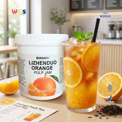 Boduo Lizhenduo Orange Pulp Jam 1.2kg - Selai Jeruk Pulp untuk Minuman Cafe