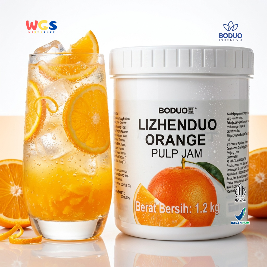 Boduo Lizhenduo Orange Pulp Jam 1.2kg - Selai Jeruk Pulp untuk Minuman Cafe