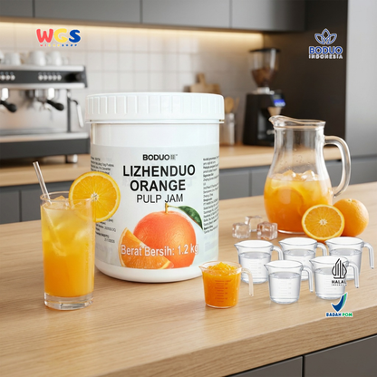 Boduo Lizhenduo Orange Pulp Jam 1.2kg - Selai Jeruk Pulp untuk Minuman Cafe