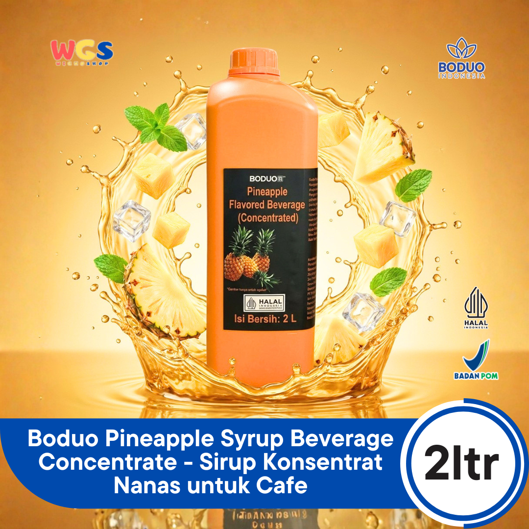 Boduo Pineapple Syrup Beverage Concentrate 2L - Sirup Konsentrat Nanas untuk Cafe