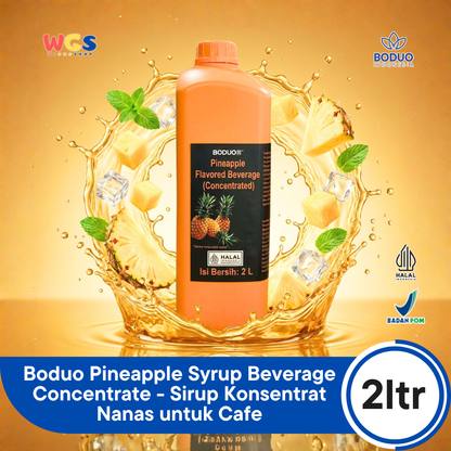 Boduo Pineapple Syrup Beverage Concentrate 2L - Sirup Konsentrat Nanas untuk Cafe