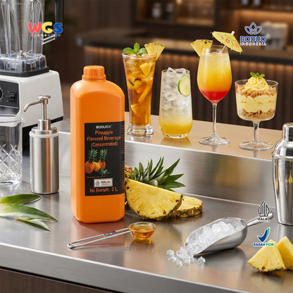 Boduo Pineapple Syrup Beverage Concentrate 2L - Sirup Konsentrat Nanas untuk Cafe