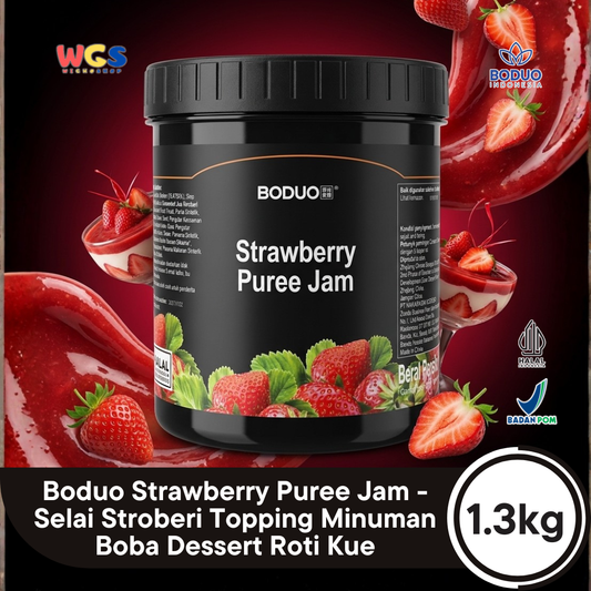 BODUO Strawberry Puree Jam 1.3kg – Premium Strawberry Jam with a Smooth Texture