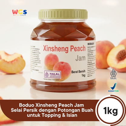 BODUO Xinsheng Peach Jam 1kg – Peach Jam for Trendy Drinks