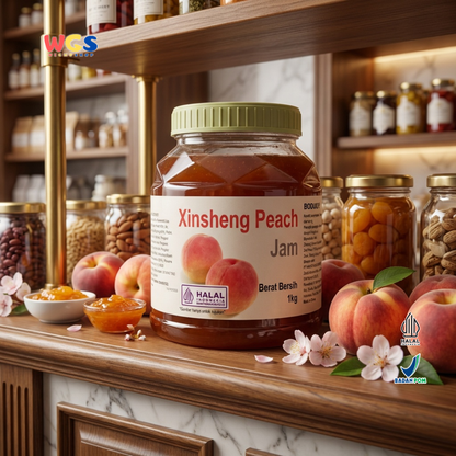 BODUO Xinsheng Peach Jam 1kg – Peach Jam for Trendy Drinks