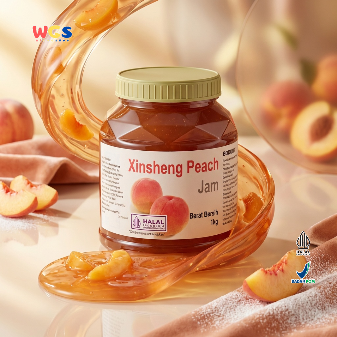 BODUO Xinsheng Peach Jam 1kg – Peach Jam for Trendy Drinks