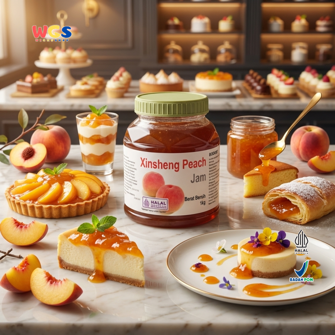 BODUO Xinsheng Peach Jam 1kg – Peach Jam for Trendy Drinks