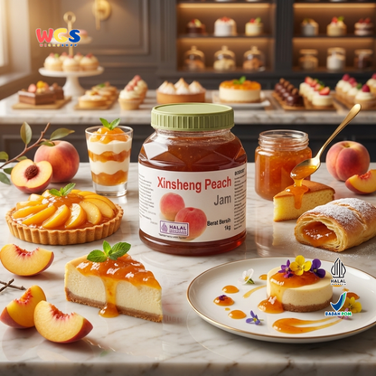 BODUO Xinsheng Peach Jam 1kg – Peach Jam for Trendy Drinks