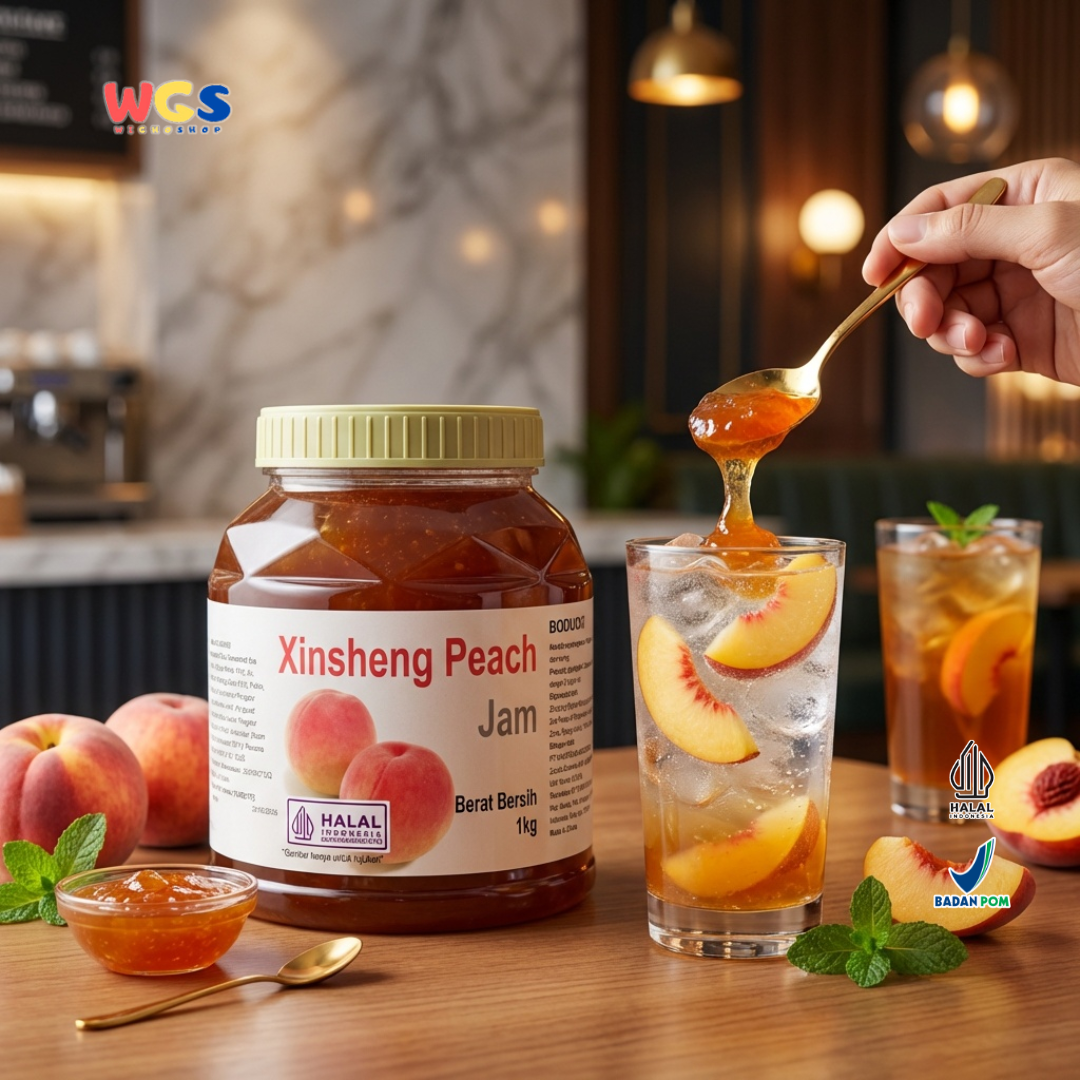 BODUO Xinsheng Peach Jam 1kg – Peach Jam for Trendy Drinks