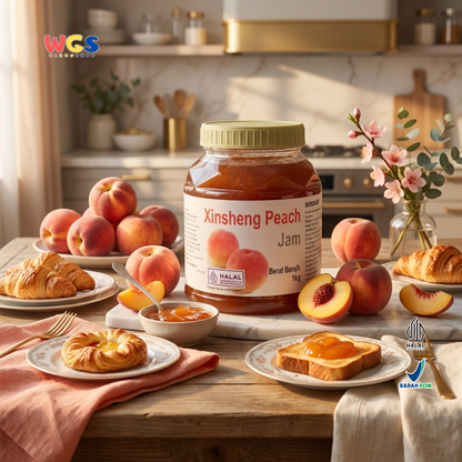 BODUO Xinsheng Peach Jam 1kg – Peach Jam for Trendy Drinks
