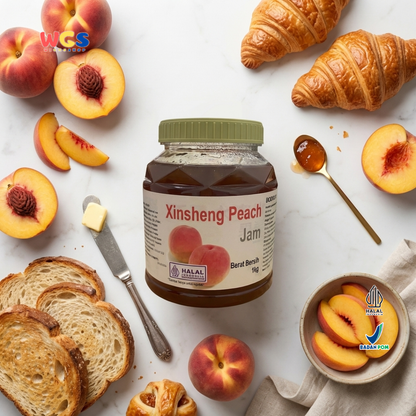 BODUO Xinsheng Peach Jam 1kg – Peach Jam for Trendy Drinks
