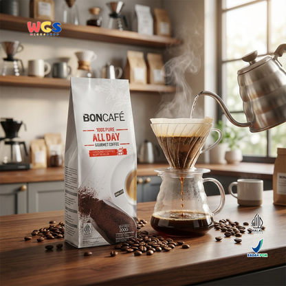 Boncafe 100% Pure All Day Gourmet Coffee Ground Coffee 200g - Kopi Bubuk Arabika Blend Manual Brew French Press Drip Coffee