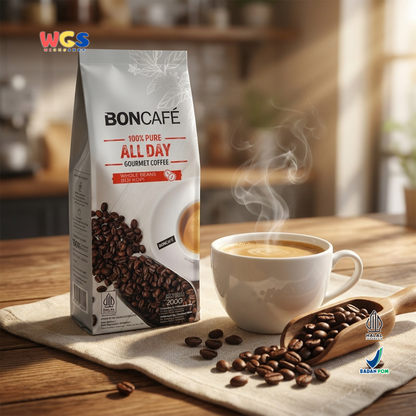 Boncafe 100% Pure All Day Gourmet Coffee Whole Beans 200g - Biji Kopi Arabika Blend Manual Brew Espresso Drip Coffee