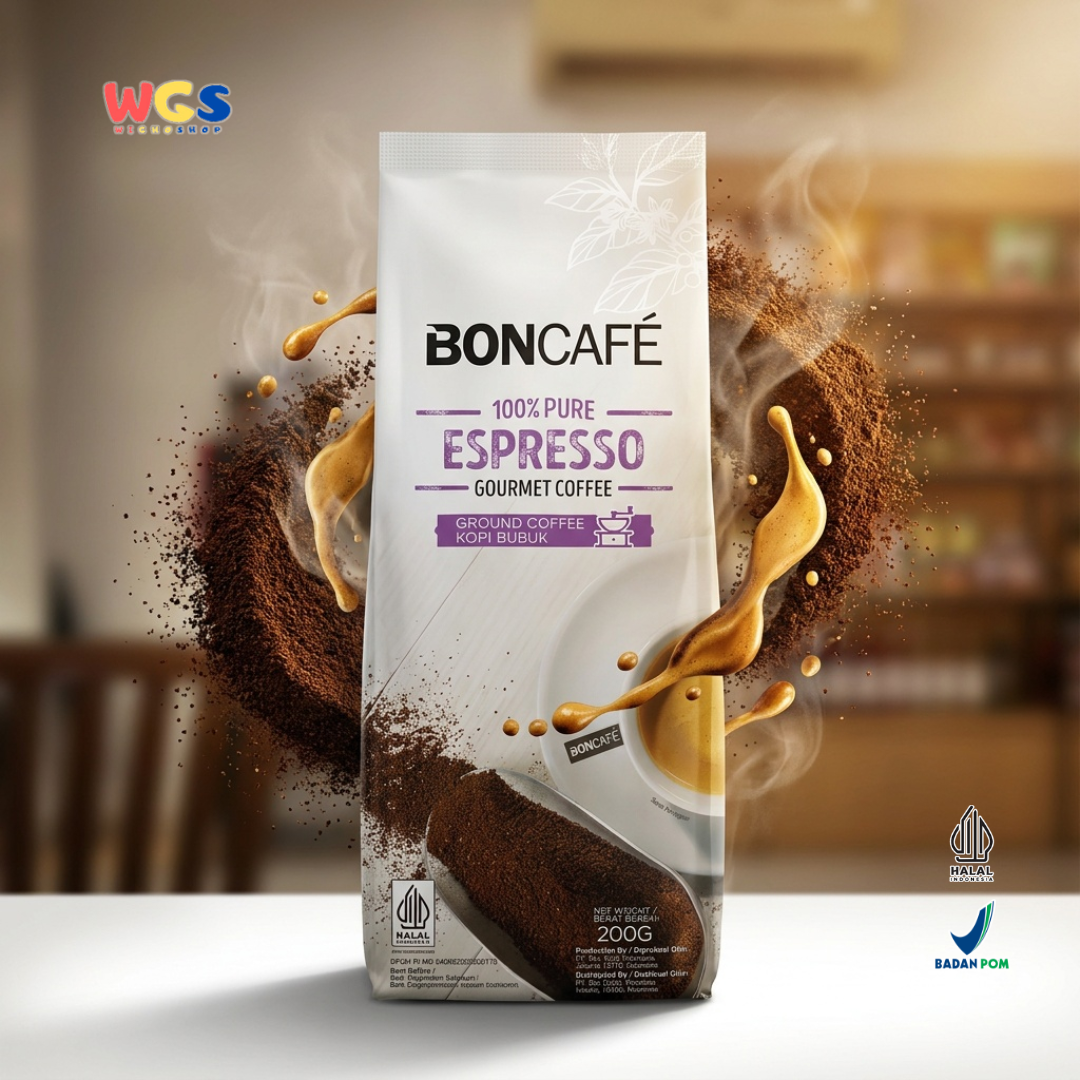 BONCAFE Espresso 100% Pure Gourmet Arabica Ground Coffee 200g - Ground Coffee