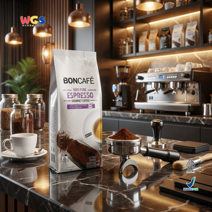 BONCAFE Espresso 100% Pure Gourmet Arabica Ground Coffee 200g - Ground Coffee