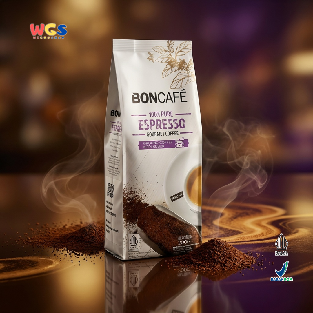 BONCAFE Espresso 100% Pure Gourmet Arabica Ground Coffee 200g - Ground Coffee