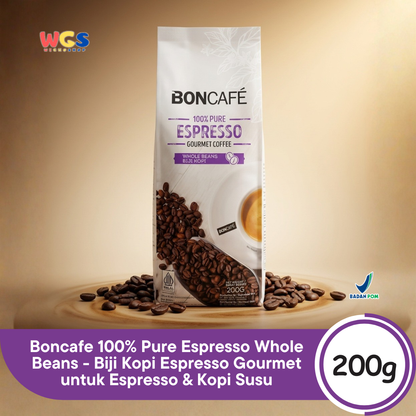 BONCAFE Espresso 100% Pure Gourmet Arabica Whole Beans Coffee 200g - Coffee Beans