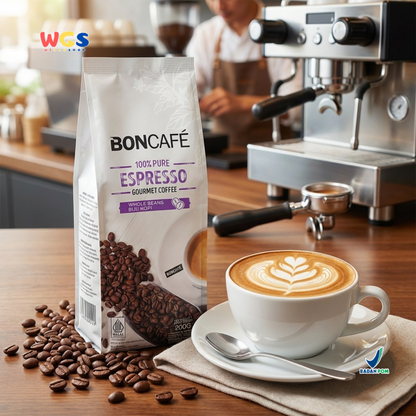 BONCAFE Espresso 100% Pure Gourmet Arabica Whole Beans Coffee 200g - Coffee Beans
