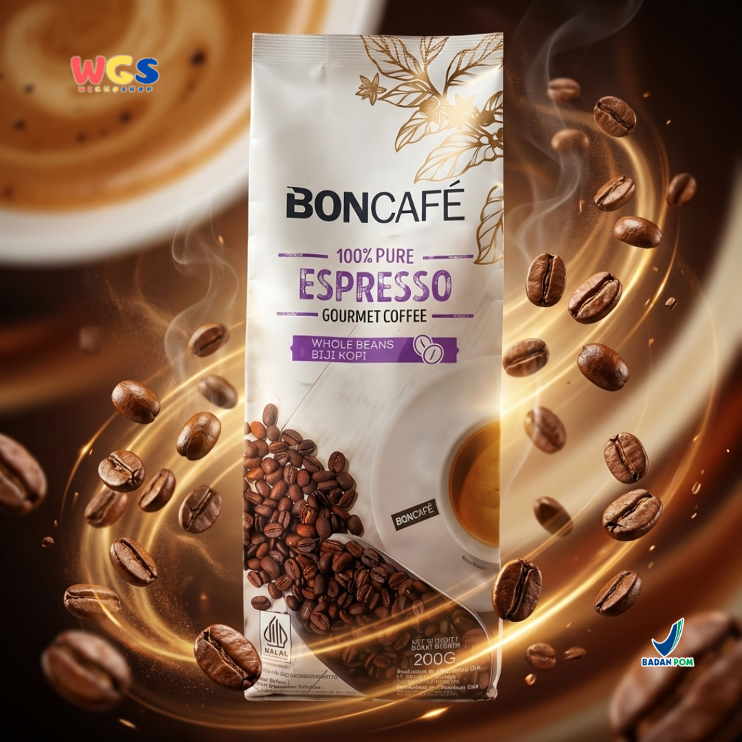 BONCAFE Espresso 100% Pure Gourmet Arabica Whole Beans Coffee 200g - Coffee Beans
