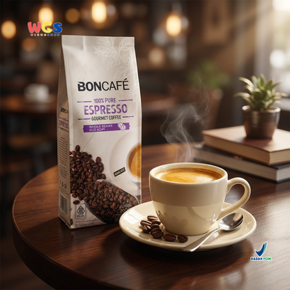 BONCAFE Espresso 100% Pure Gourmet Arabica Whole Beans Coffee 200g - Coffee Beans