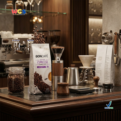 BONCAFE Espresso 100% Pure Gourmet Arabica Whole Beans Coffee 200g - Coffee Beans