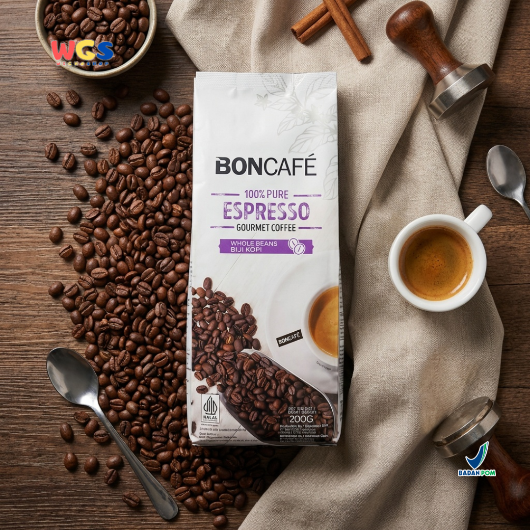 BONCAFE Espresso 100% Pure Gourmet Arabica Whole Beans Coffee 200g - Coffee Beans