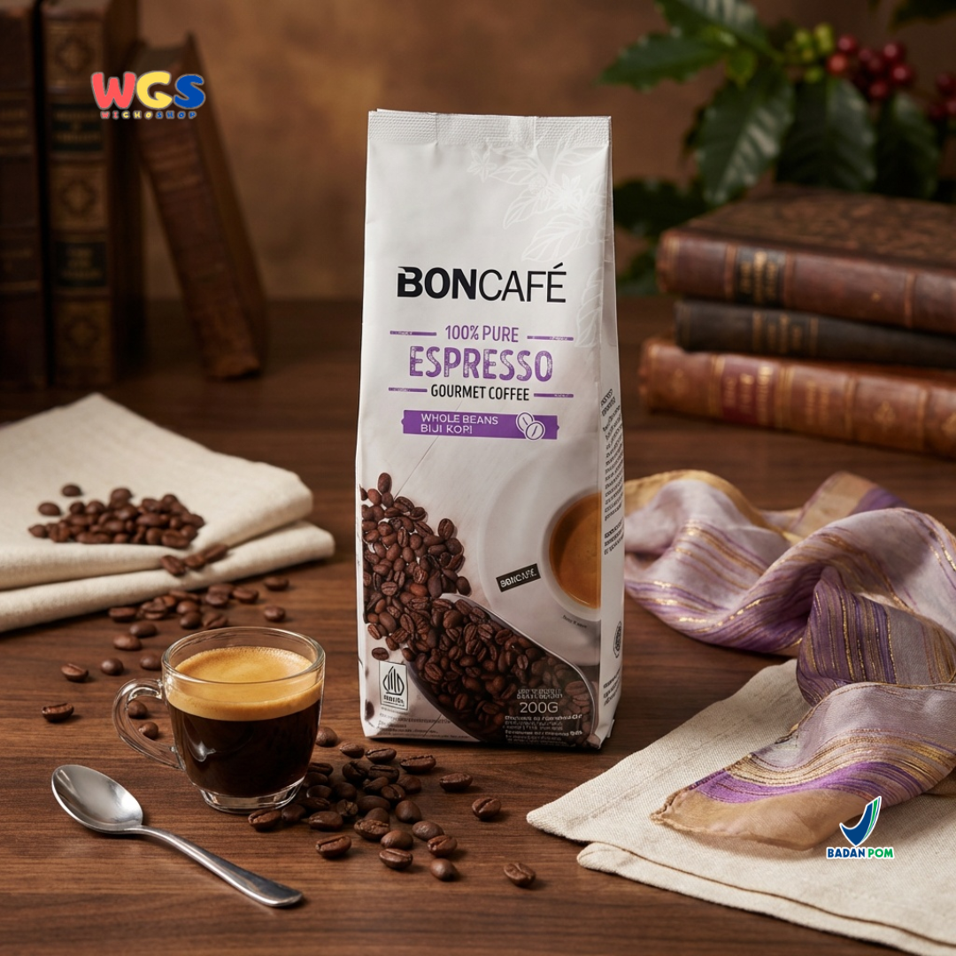BONCAFE Espresso 100% Pure Gourmet Arabica Whole Beans Coffee 200g - Coffee Beans